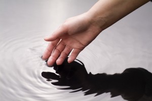 Hand Touching Water series